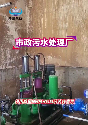 市政污水处理厂使用华星YBH300咸阳柱塞泵现场